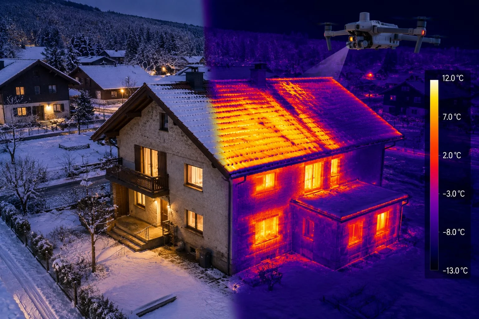 Thermografische Analyse von Gebäuden